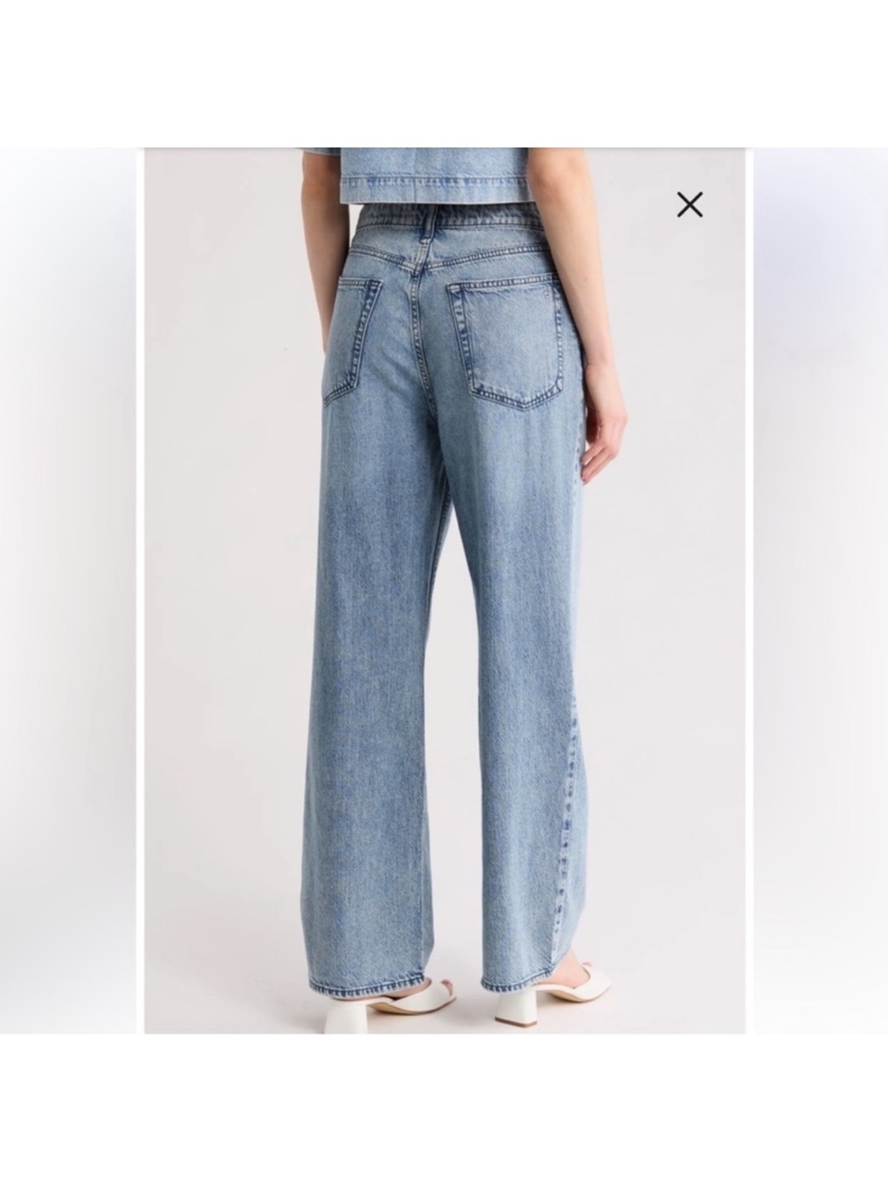 Rag & Bone The Cloud Lori Jeans Wide Leg Light Wash Size 27 - Picture 2 of 2